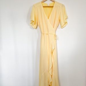 Leith Yellow Wrap Dress